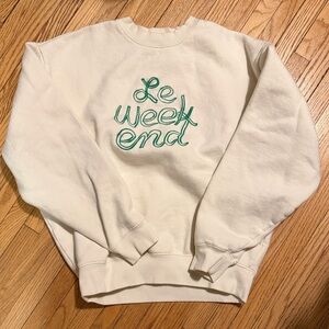 Clare V Cream crew neck XS Le Weekend